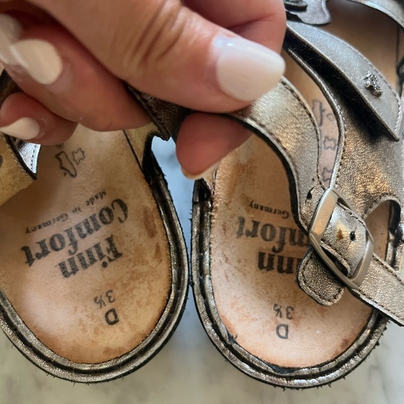 Finn Comfort Adana Metallic Leather Adjustable Sandals Women’s Size 5.5 - Picture 8 of 11